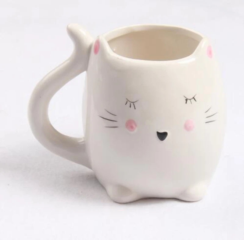 Керамическая Милая Кошка Кружки Кофе Чай Молоко чашки с животными ручкой 400 мл