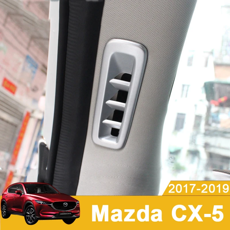Для Mazda CX 5 CX5 2017 2018 2019 углеродное волокно внешний вид A Pillar Air Vent Surround чехол и кольцо