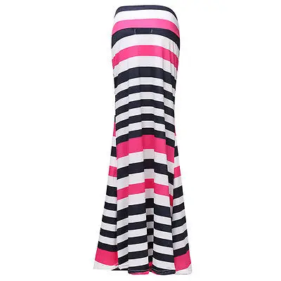 Женские платья макси в полоску Размеры для Малыш Новый Для женщин юбка длинная