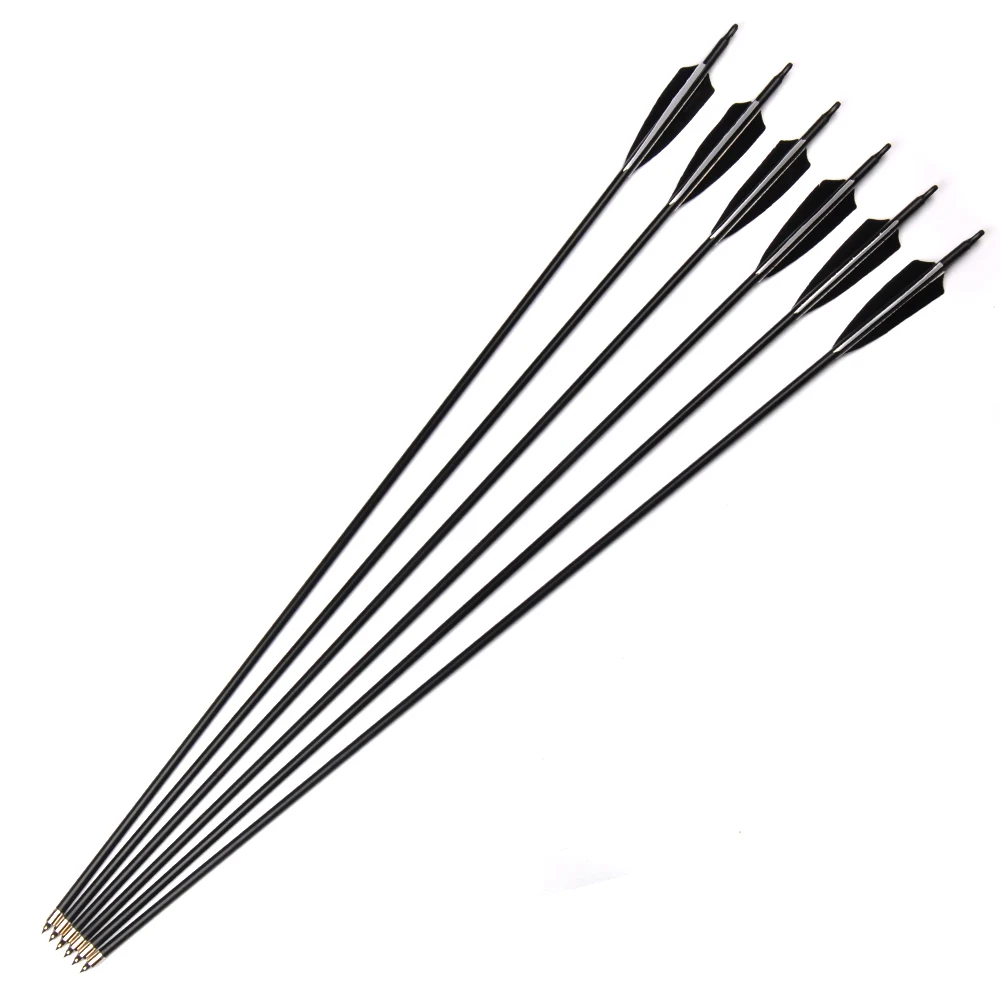 Стрелы из углеродного волокна с черно белыми стержнями 550 6/12/24 шт.|carbon shaft arrow|carbon