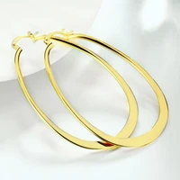 ljomr new list trendy jewelry accessories luxury gold plating earrings egg u shape round earrings for women
