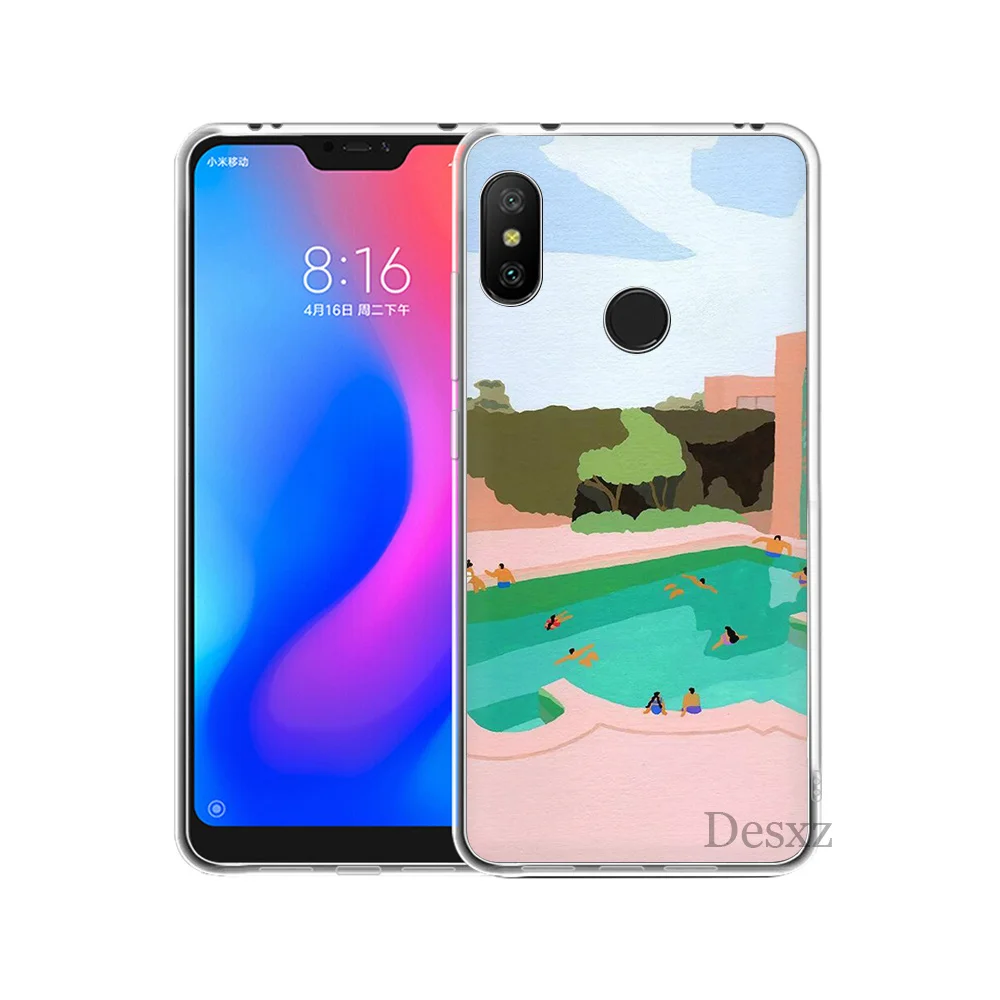 Чехол для телефона летний плавательный бассейн с небом Xiaomi Redmi 3S 3 4 Pro Pro4 Prime 4A 4X 5 5A