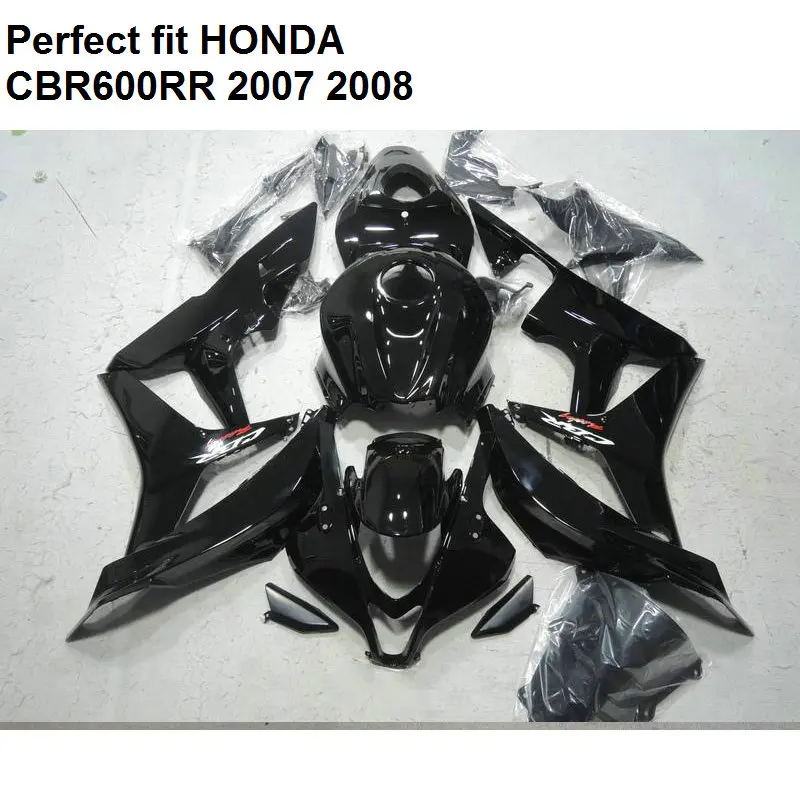 Лидер продаж Обтекатели для Honda CBR 600RR 07 08 комплект обтекателей CBR600RR 2007 2008 черный