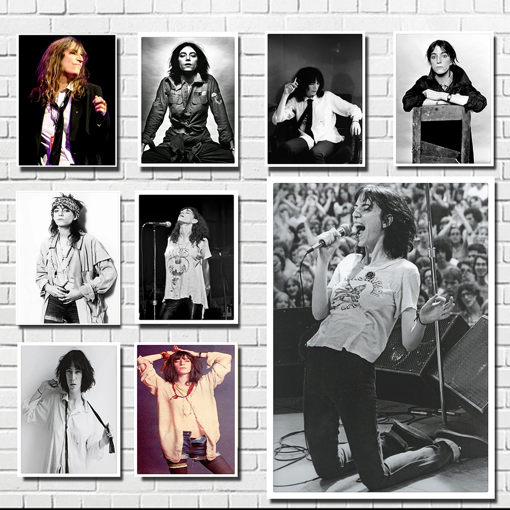 Rock poetess Patti Smith on the Woodstock/Классический Ностальгический плакат/плакат из белой