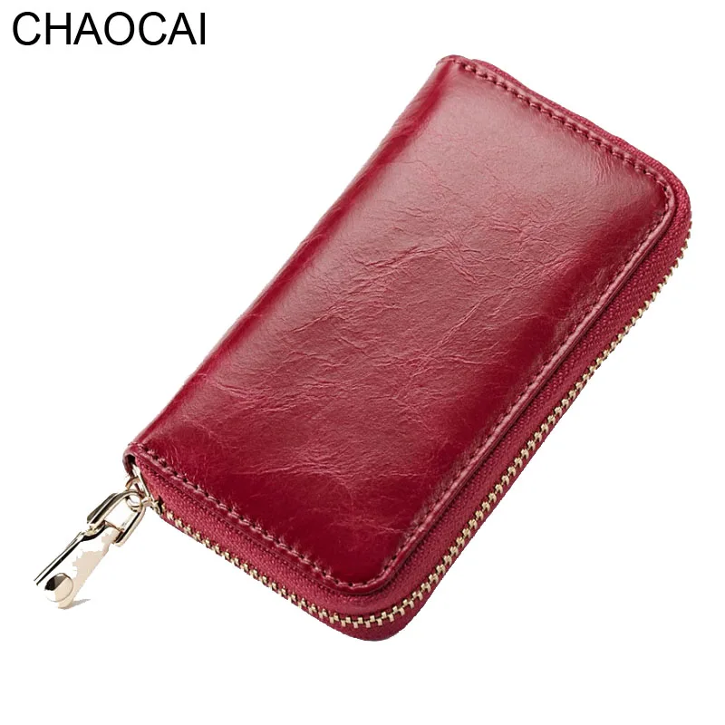 Новинка модная женская сумка для ключей деловая дамская из натуральной вощеной