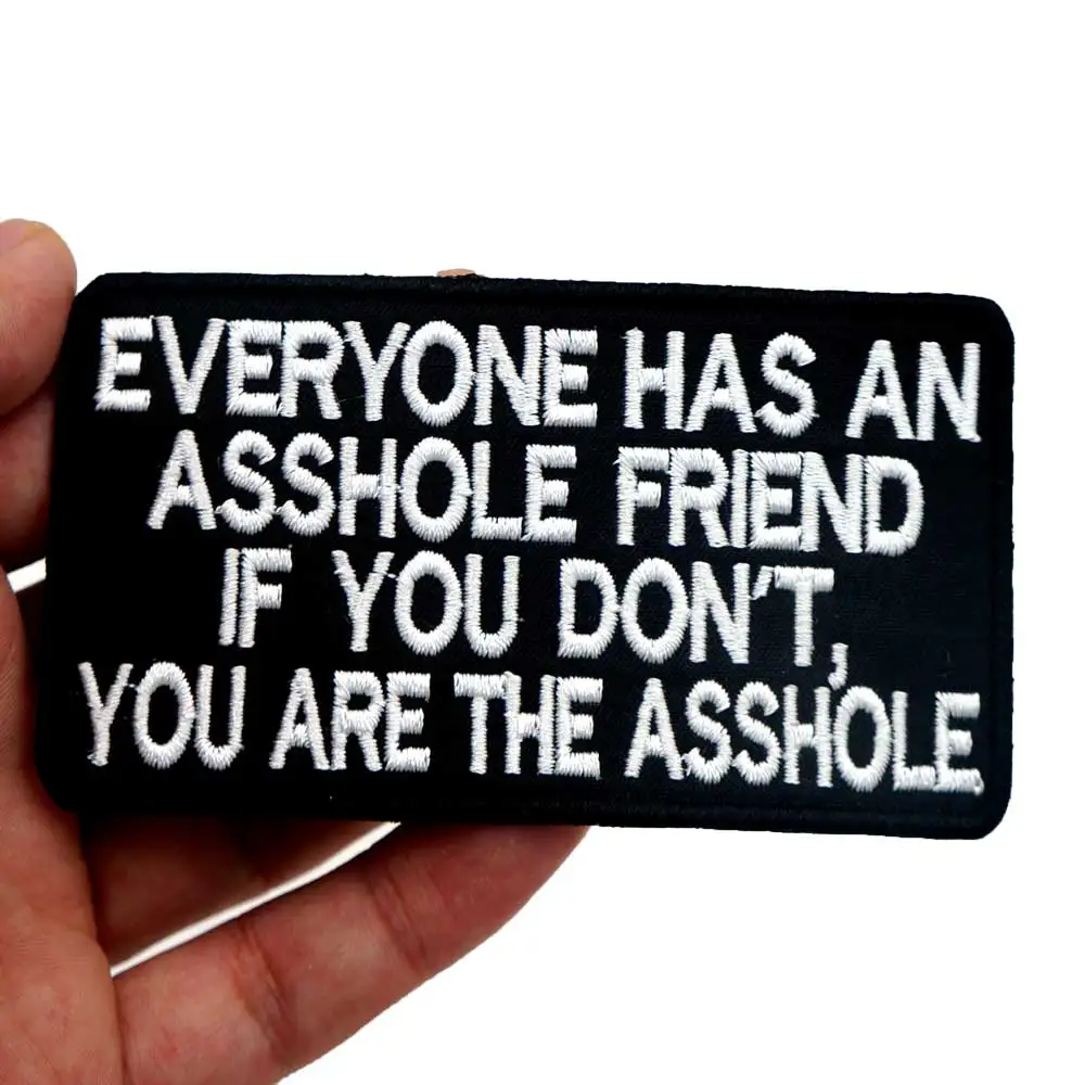 У каждого козёл друг вышитая аппликация этикетка для шитья в стиле панк байкеров