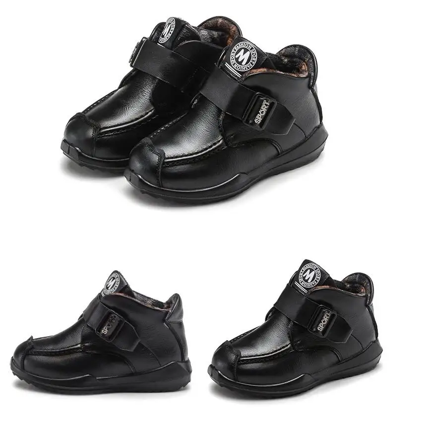 Детская обувь в английском стиле сезон осень зима Ботинки Martin из натуральной