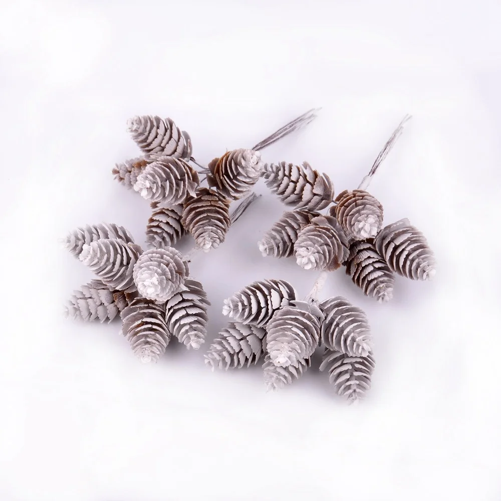 6pcs large Сосновый Конус 6-10 шт искусственный цветок ананас искусственная трава рождественское свадебное украшение для дома DIY скрапбук подарочная коробка - Цвет: 6pcs large