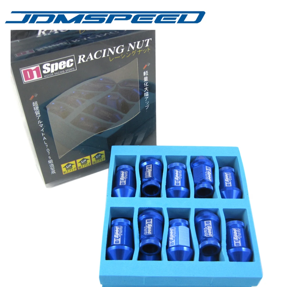 D1 SPEC JDM Гайки для гоночного колеса 40 мм M12X1.25 подходят Subaru Nissan infiniti BLUE|lug nuts 40mm|racing