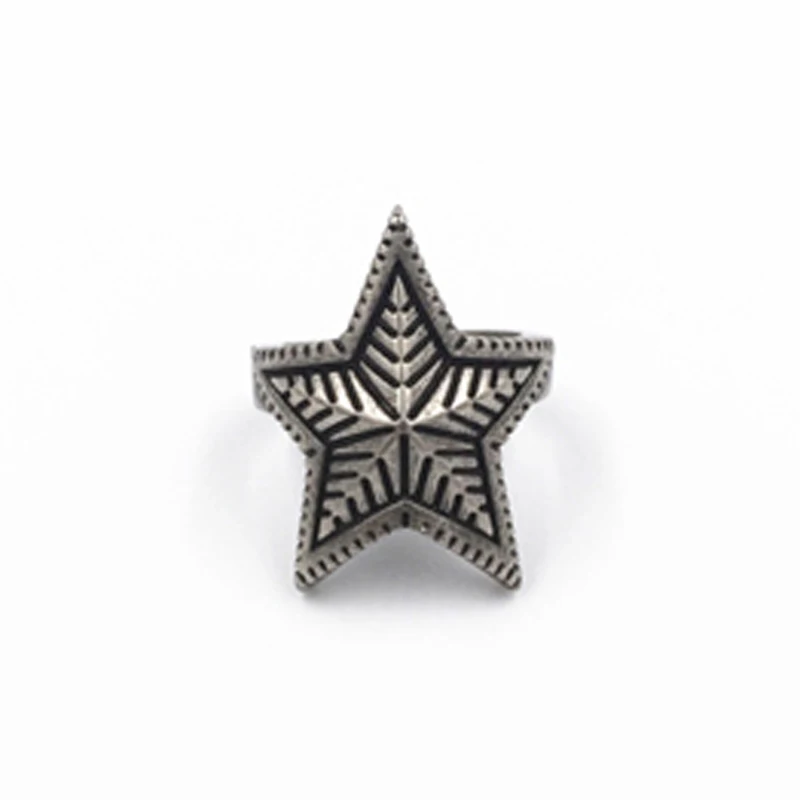 Мужское Винтажное кольцо мужское из нержавеющей стали в стиле панк со звездой