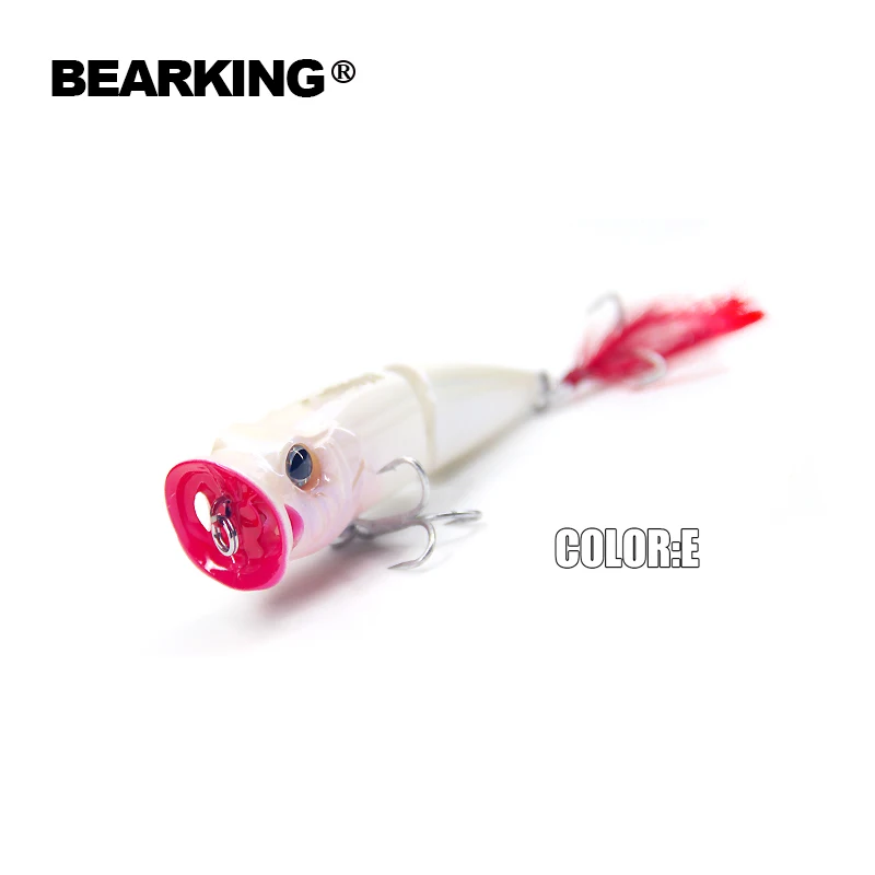 Bearking 5 шт./лот рыболовные приманки жесткая наживка разных цветов Поппер bearking 70 мм