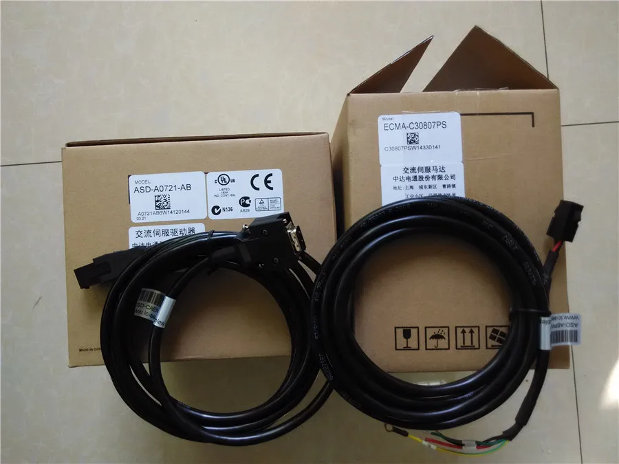 ECMA C30807PS + ASD A0721 AB DELTA 750w 3000rpm 2.39N.m ASDA AC Серводвигатель комплекты с 3m силой и кабелем