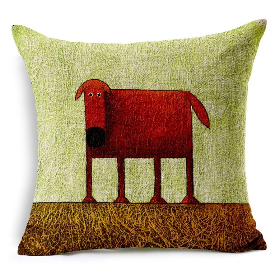 Горячая Распродажа наволочки Творческий картина маслом собаки узор модная сумка