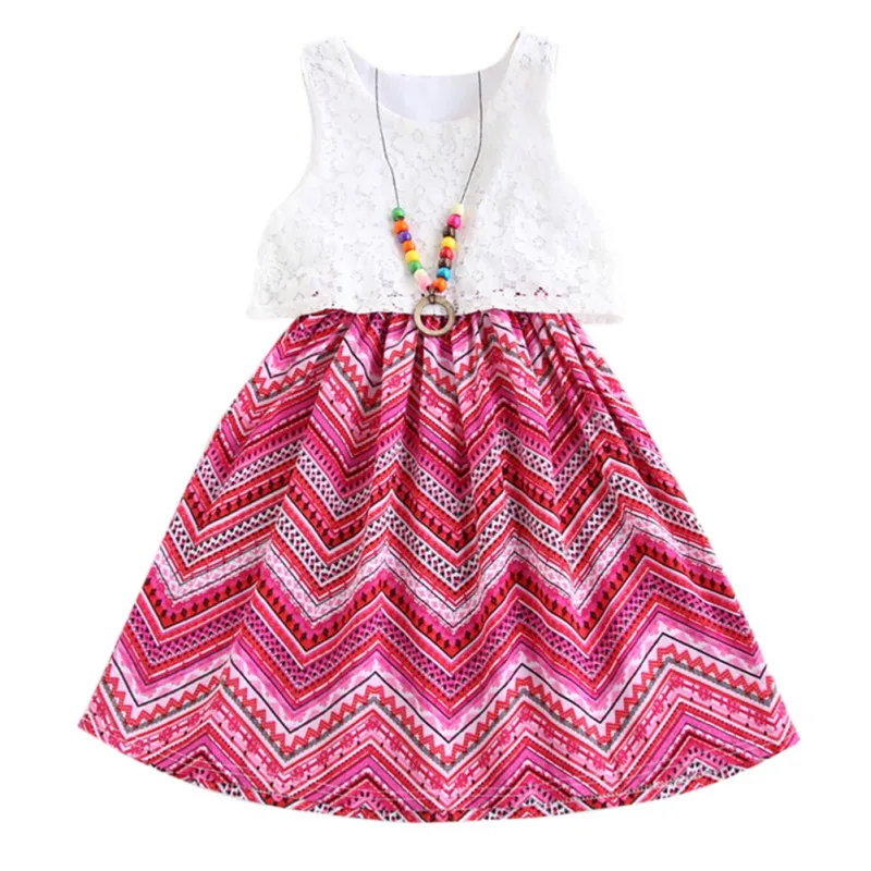 2018 Summer Fashion Girl Dress Children Floral Vest Dresses Bohemian Style Kid Beach Clothing 2-15Y L1 | Детская одежда и обувь