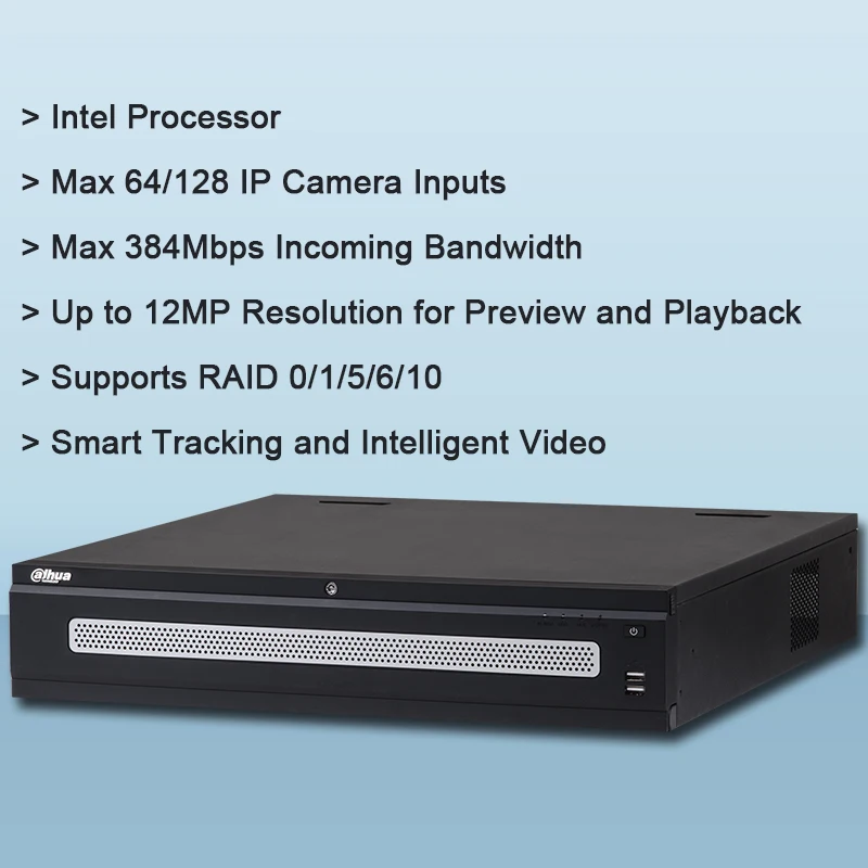 Dahua 64CH 128CH NVR608 64 4KS2 128 Ultra 4K H.265 сетевой видеорегистратор с умным отслеживанием и