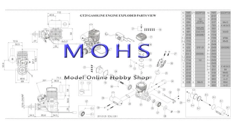 NGH 100% оригинальный аксессуары для двигателя 25142 цилиндр rc бензиновых двигателей