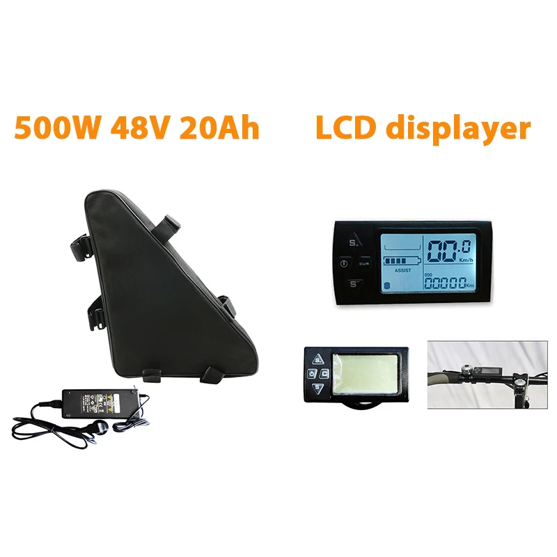 500W 4820 LCD JS комплект для электрического велосипеда 1000 Вт с батареей 48 В, Электрический аккумулятор для электровелосипеда, комплект для переоборудования электрического велосипеда Bicicleta Electronica - Цвет: 500W 4820 LCD