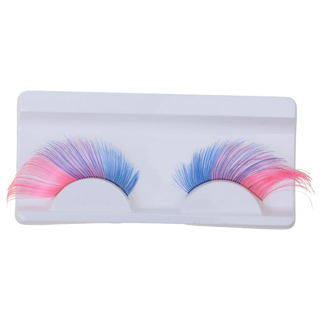 1 пара длинных накладных ресниц костюм для вечевечерние НКИ на Хэллоуин синий +