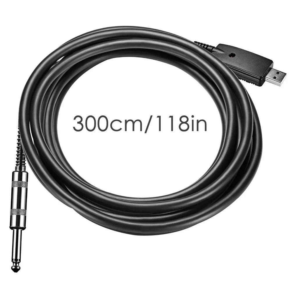 Neewer 10 ноги usb интерфейс штекер 6 35 мм 1/4 дюйма Электрический конвертер для гитары