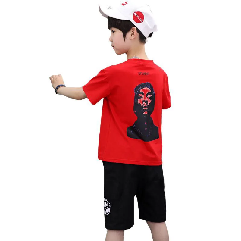 Kids Sets Boys Summer New Children Short Sleeved T Shirt +pant Two of Children's Sport Suit 5-14 Ages Clothing 10 12 Year |