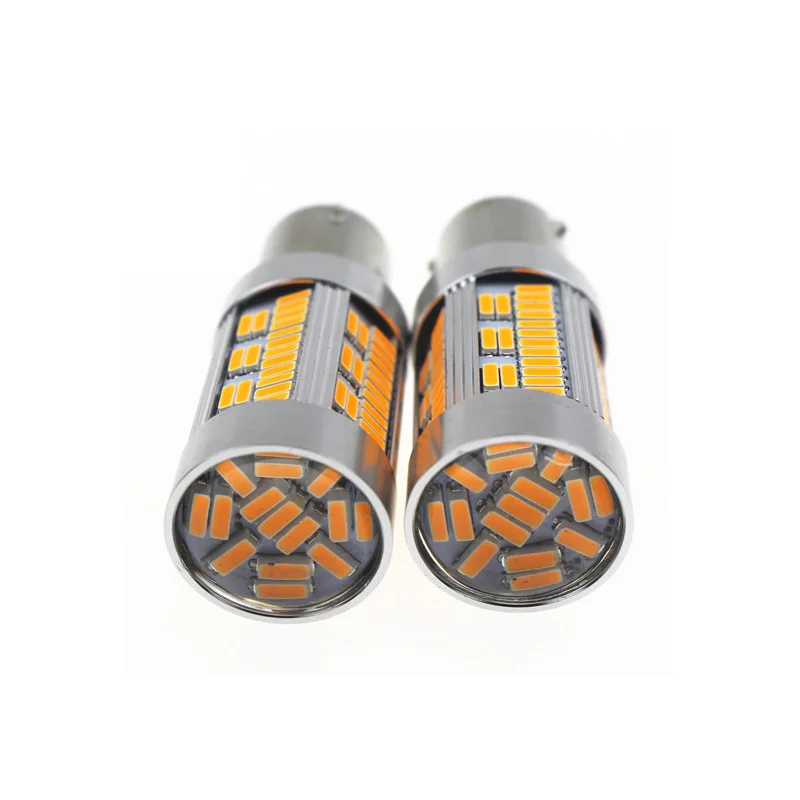 2шт P21w led 1156 BA15S лампа CANBUS без ошибок предупреждение вспышки 105SMD 3014 чипы 12В