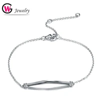 women bracelets chain s925 pure silver jewelry lobster clasp adjustable charm bracelets friendship feminina zirconia