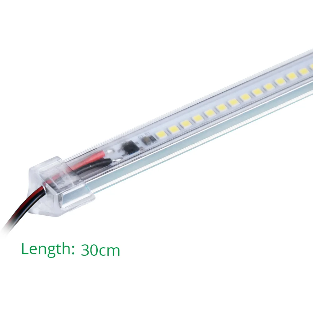 30cm clear 12V кухонная полоска барный шкаф светильник ing Дисплей Чехол шкаф замки на шкаф внутренний светильник под счетчик светодиодный ночник кухонная лампа - Цвет: 30cm clear