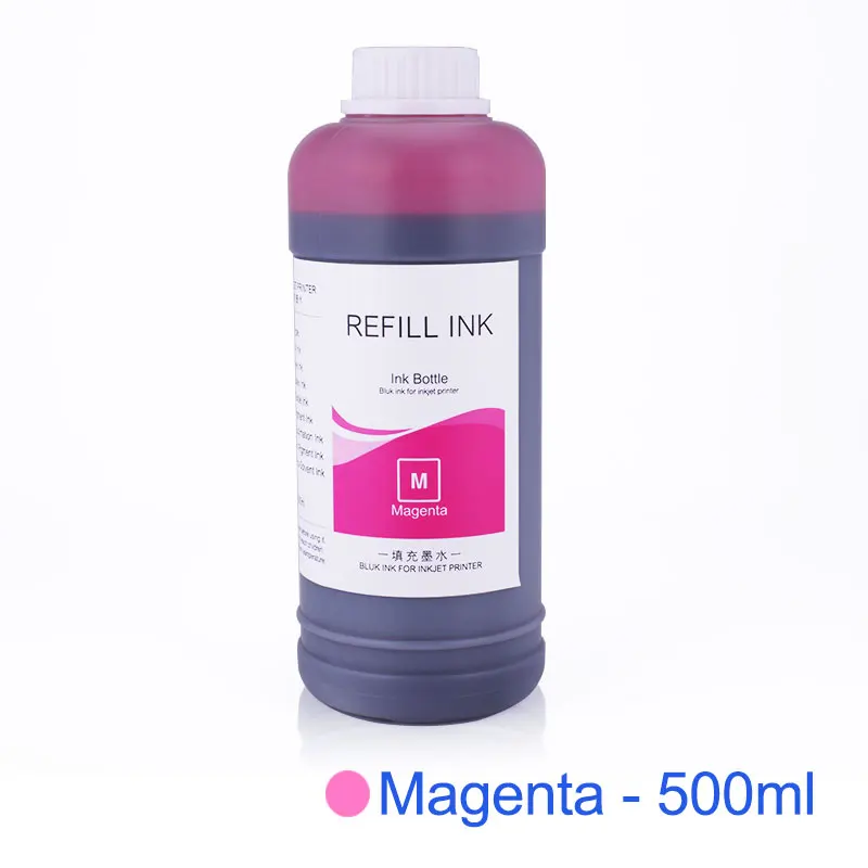 500ml Magenta 500 мл/бутылка пополнения чернил для hp 178 364 564 655 670 711 920 934 935 950 951 952 953 954 955 970 971 принтер чернила для hp - Цвет: 500ml Magenta