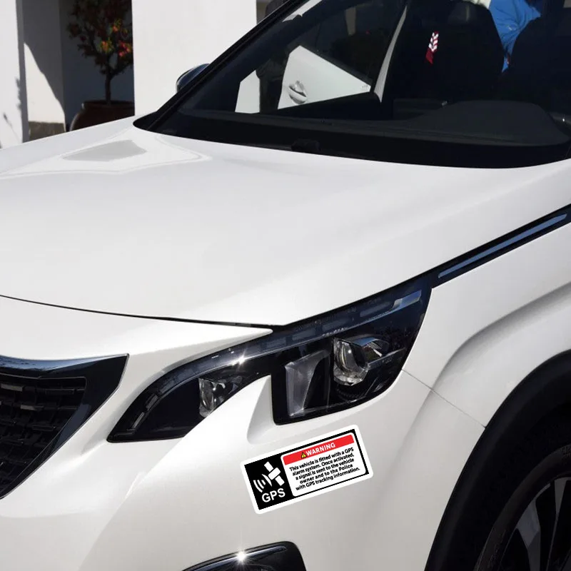 YJZT 11.5*4.3CM Bold Decals Car Is Fitted With A GPS Alarm System PVC Car Sticker C1-3040