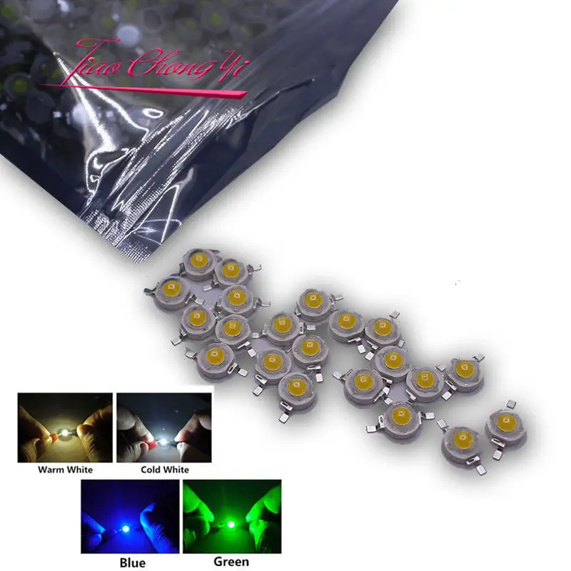 1000 шт. 1 Вт 3 Hig мощная белая SMD СВЕТОДИОДНЫЙ ная лампа для DIY прожектора