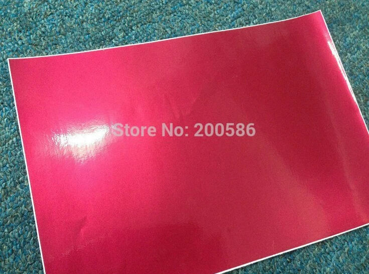 Глянцевая розовая красная виниловая обертка металлик пленка с воздушным релизом