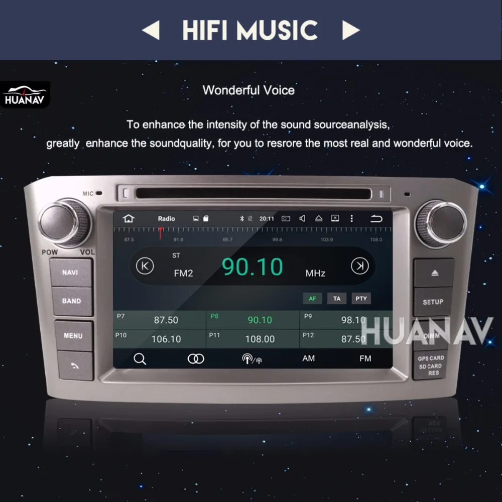 Автомобильный DVD плеер с GPS навигацией для Toyota Avensis 2002 2008 T250 Android7 Android8 мультимедиа 2