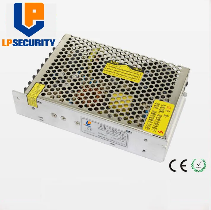 LPSECURITY переключатель конвертер режим питания 10 ампер 120 Вт 12 В DC адаптер