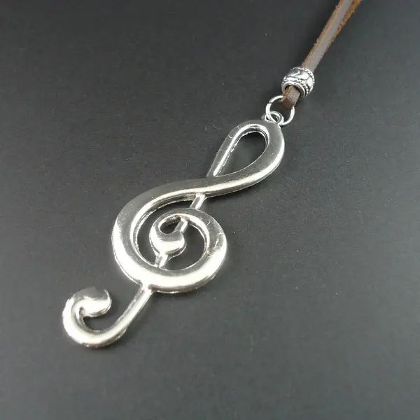 Новые кожаные винтажные мужские музыкальные ожерелья и подвески ручной работы