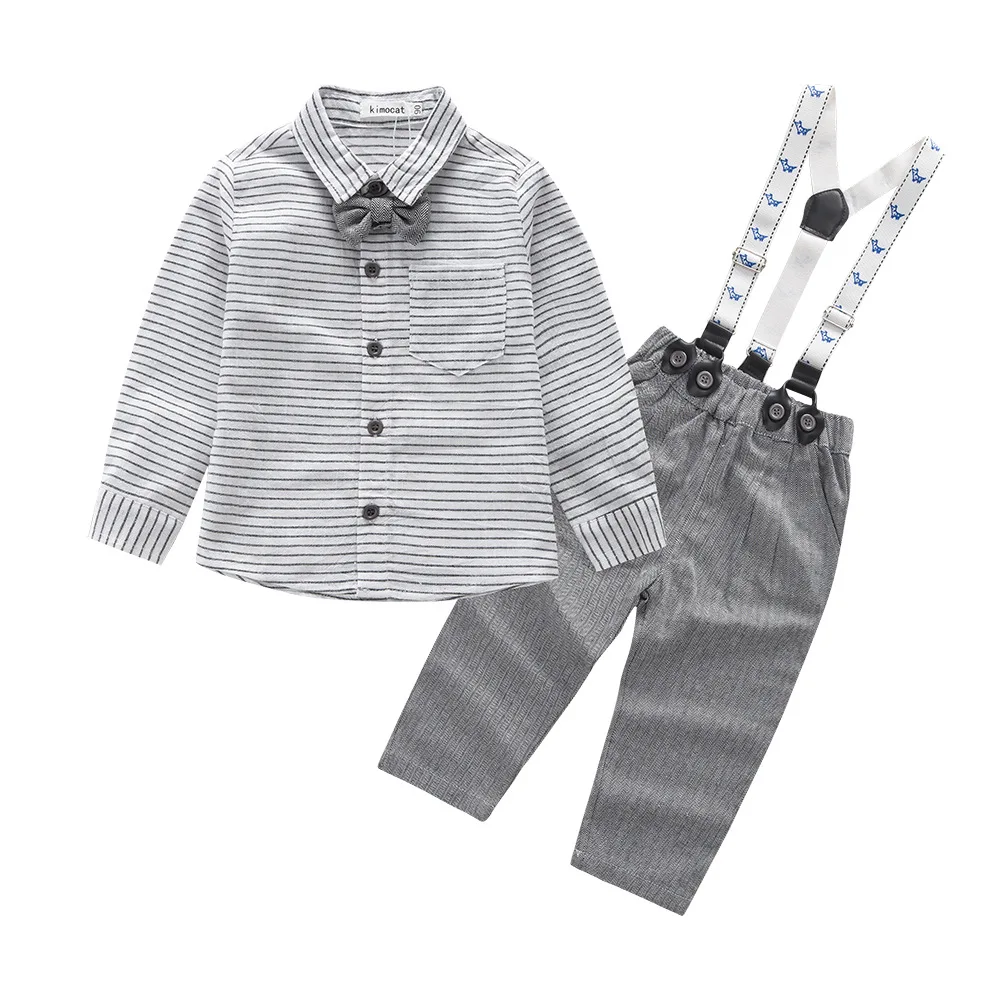 2Piece/0-2Years/Spring Autumn Baby Boys Clothing Sets Gentleman Suits Infant Jackets+Stripe T-Shirt+Pants Newborn Clothes BC1288 |