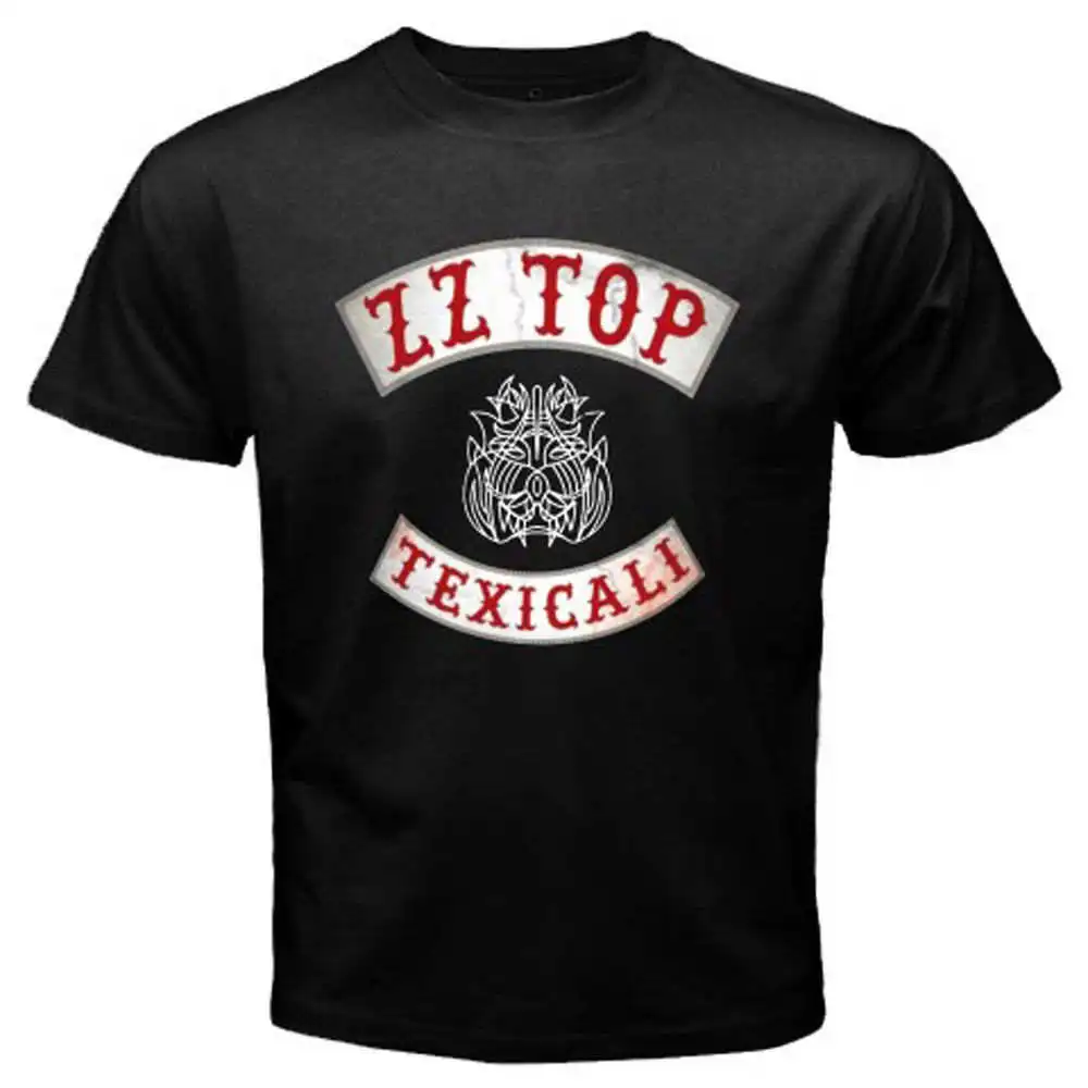Новинка ZZ TOP TEXICALI band logo Мужская черная футболка Размер S 3XL|Мужские футболки| |