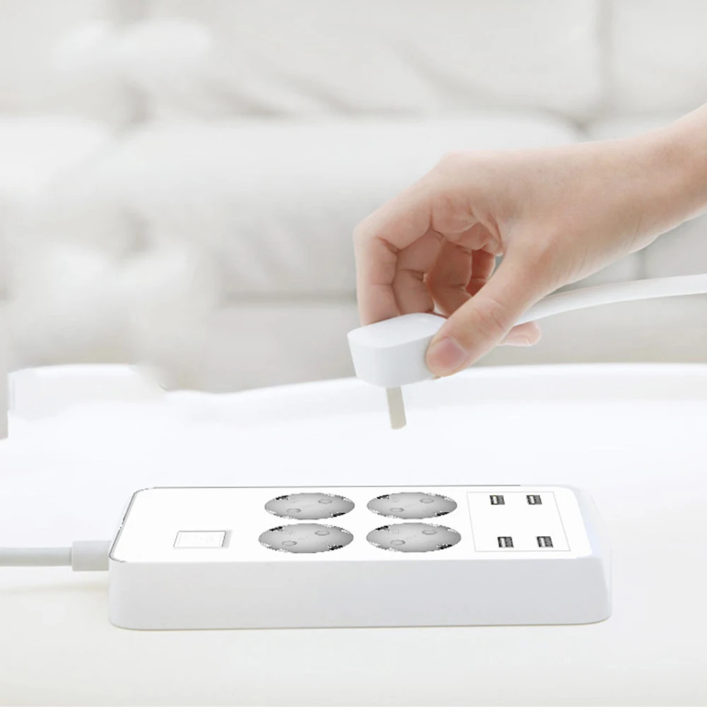 Wi-Fi Смарт-Удлинитель сетевой фильтр 4 розетки ЕС штепсельные розетки с USB зарядным устройством адаптер работает с Alexa Google Home