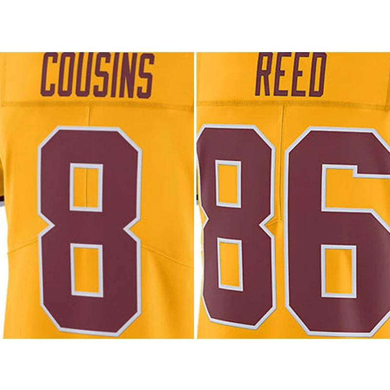 Оптовая продажа мужской #86 Кирк Казинс вышивка Логотипов #8 Jordan Рид старый Цвет