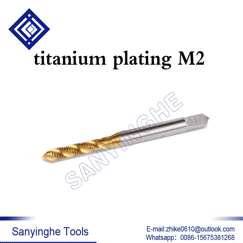 

10pcs/lots M2/M2.5/M3/M4/M5/M6/M8/M10/M12 YAMAWA nitride titanium plating spiral tap special stainless steel screw taps