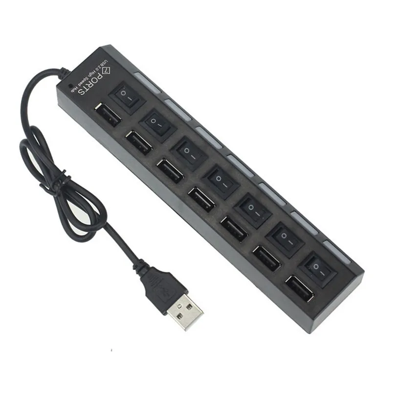Расширенный usb-хаб для планшета ноутбука hab otg с множеством 7 портов светодиодный