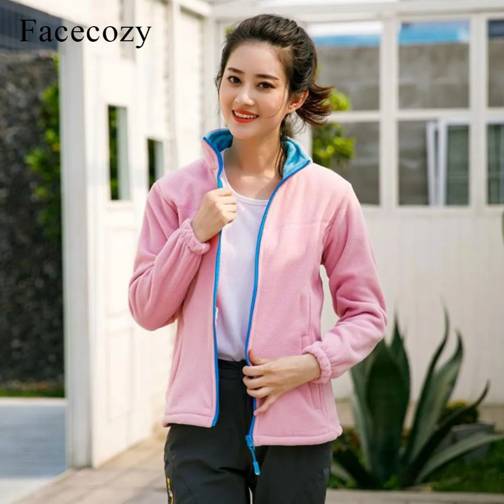 Мужская и Женская флисовая куртка на молнии Facecozy теплая для походов осень зиму