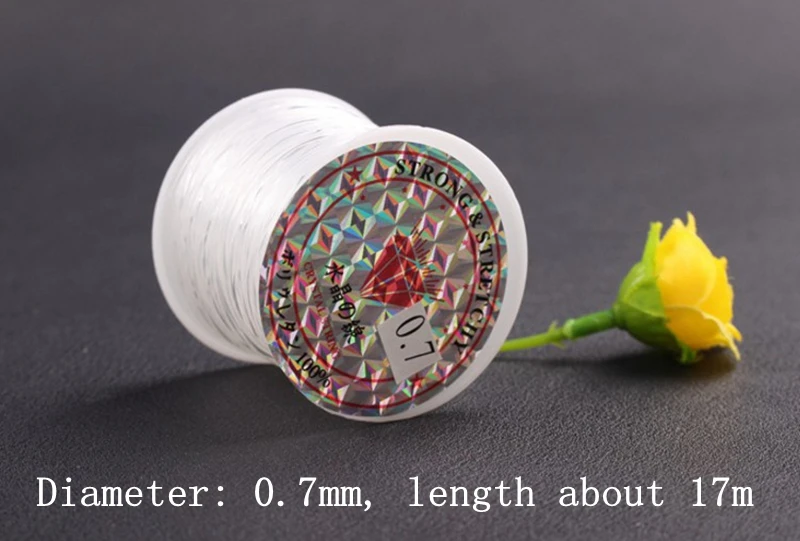 2 Rolls/lot Clear Transparent Strong Thread Wire Cords Crystal fish line Jewelry Accessorie DIY Beading Cord Line | Украшения и