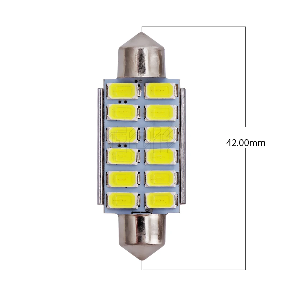 4 x фонарь светодиодный smd c5w 12smd festoon 42 мм led 5630 5730 41 CANBUS OBC без ошибок для чтения|41mm