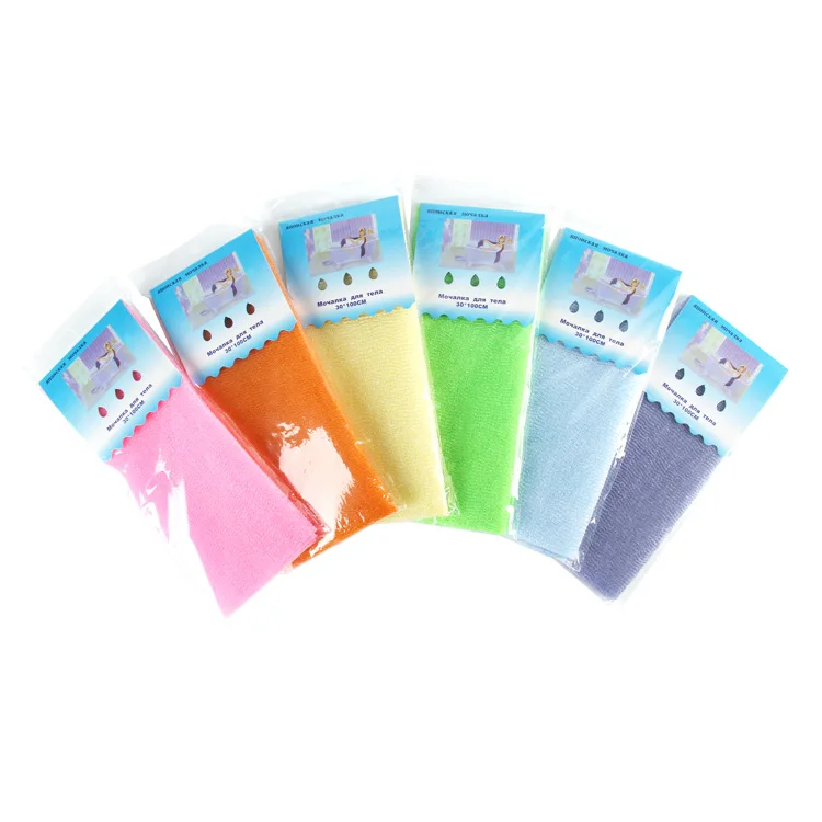 Нейлоновые японские отшелушивающие губки для душа 6 шт./лот кожи полотенце мытья