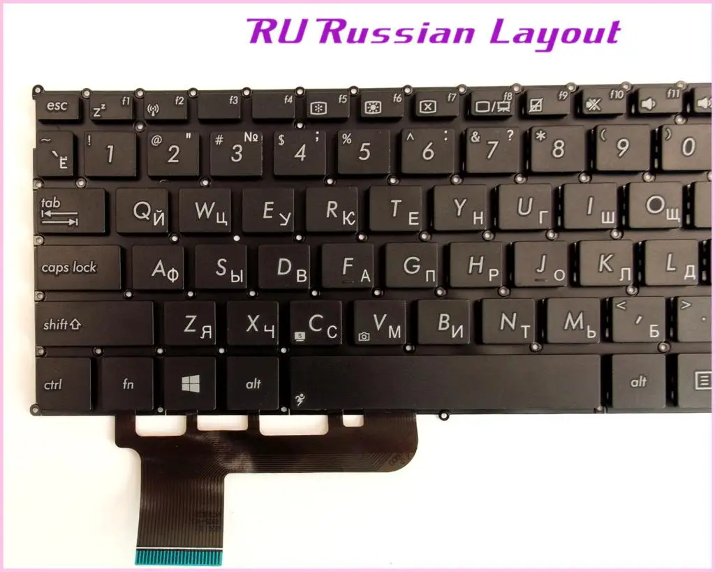 Русская клавиатура для ASUS VivoBook Q200 Q200E S200 S200E X201 X201E X202 X202E X201L2117E ноутбук без рамы |