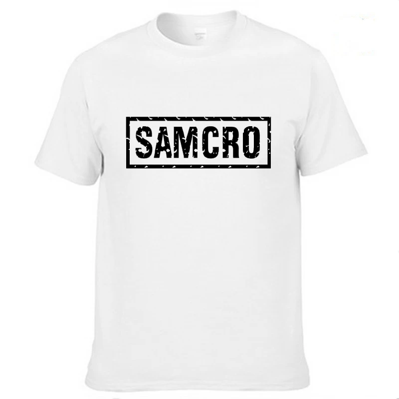 SOA Sons of anarchi/детская модная футболка с принтом «SAMCRO» для мужчин; модная повседневная Хлопковая мужская футболка в стиле Харадзюку с короткими рукавами