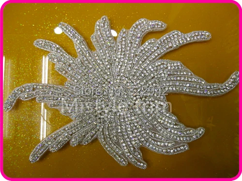 Бесплатная доставка новинка оптовая продажа аппликация цветок из горного