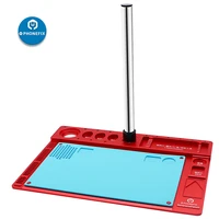 aluminum alloy pad soldering mat for microscope base stand holder heat resistant work mat for phone pcb soldering repair