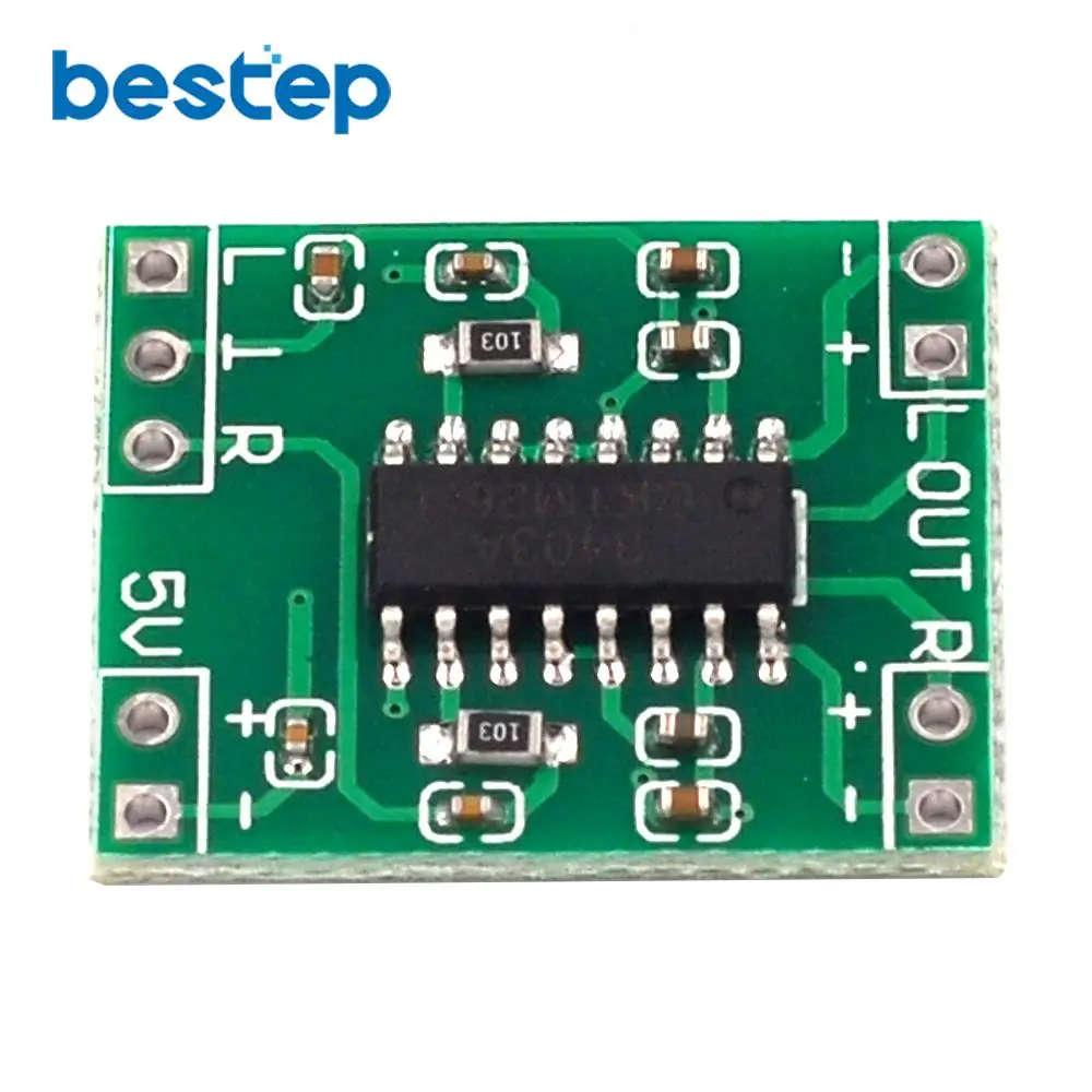 5 шт. супер мини плата цифрового усилителя PAM8403 2*3 Вт класса D эффективная от 2 до В