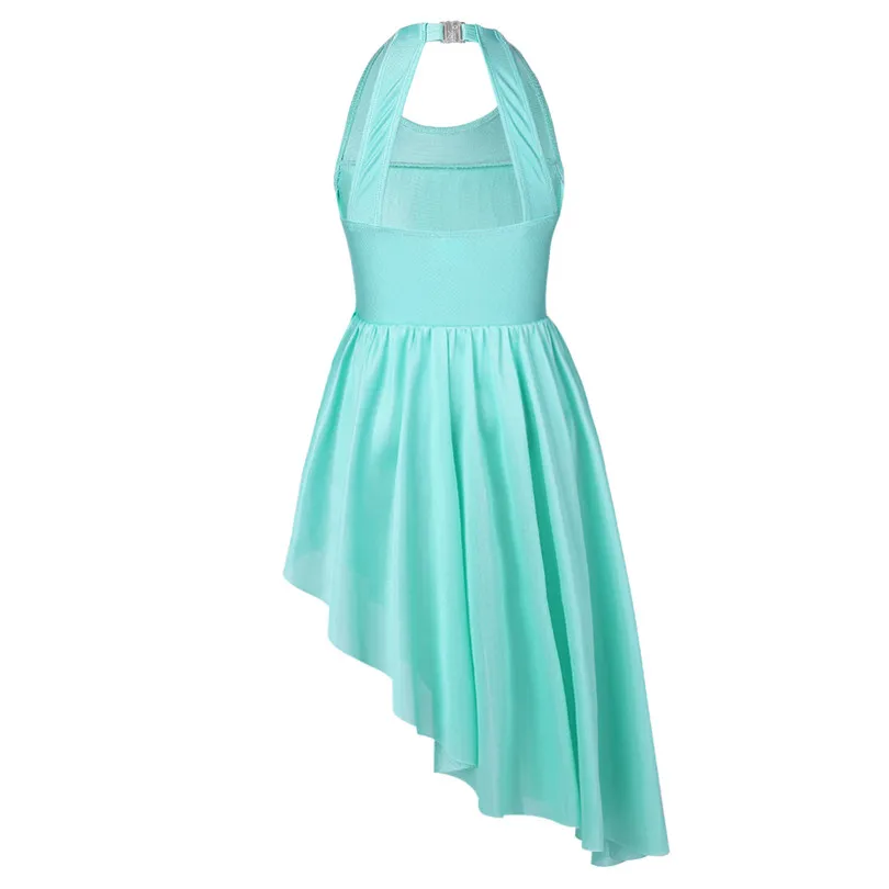 iEFiEL Kids Girls Child Irregular Hem Ballet Dance Gymnastics Leotard Dress for Class Stage Performance Dancewear Clothes | Детская